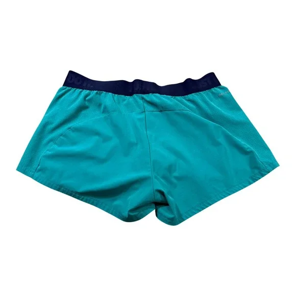 Nike Dri-FIT Womens Running Track Shorts Teal Blue Athleisure Athletic Gym M - Picture 2 of 6